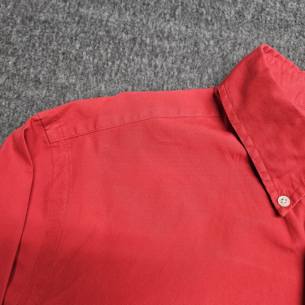 RALPH LAUREN M Classic Double Big Pony Logo Long Sleeves Button Down Red Shirt - Picture 7 of 16